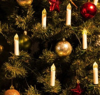 Гирлянда-нить ULD-S0400-020/SGA Свечи (прищеп) 20LED тепл.бел. 4м, статика, провод зелен, IP20 Uniel