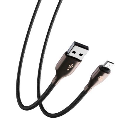 ВСЁГАЗИН Кабель для зарядки Керамика Micro USB, 1м, 3А, Быстрая зарядка QC3.0, тканевая оплётка