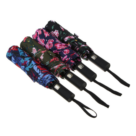 Зонт женский, автомат, сплав, пластик, полиэстер, 55см, 8 спиц, 4 дизайна