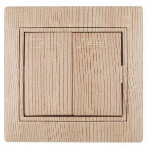 ЭРА Intro Plano выкл. СУ 2 кл., 10А, Plano, сосна 1-104-11 53771