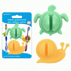 Набор держателей д/зубных щеток 3,8*3см (кратность 6!!!) ПВХ DA34-77