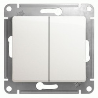 Systeme Electric GLOSSA мех. выкл. (перекл. проходной) СУ 2 кл. перламутр (пл.осн.) GSL000665 (2!)