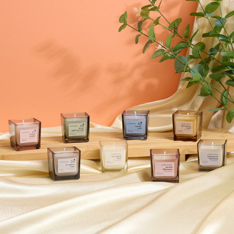 NEW GALAXY Свеча ароматизированная Home Naturals, poetic soul, rosso nobile,leather noir,pear&freesi