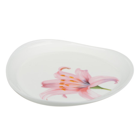 MILLIMI Лилия Тарелка десертная, опаловое стекло, 19.5см, треугольная форма