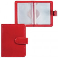 Визитница/кредитница однорядная GALANT &quot;Ritter&quot;, на 24 карты, под гладкую кожу, застежка, бордовая,