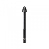 Сверло по стеклу и керамике 12 мм 4 грани шестигранный хвостовик Kranz (цена за шт) KR-91-0652