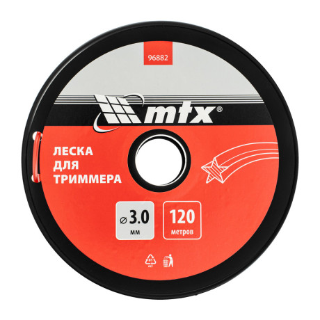 Леска для триммера звезда 3,0 мм х 120 м, на катушке MTX