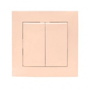 EKF Валенсия выкл. СУ 2 кл. 10А кремовый Al/Cu (корпус PC) EWV10-023-20