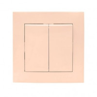 EKF Валенсия выкл. СУ 2 кл. 10А кремовый Al/Cu (корпус PC) EWV10-023-20