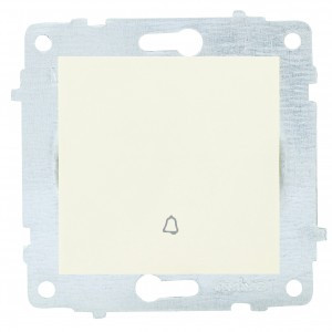 OVIVO мех. выкл. СУ 1 кл. 10А (кнопка звонка) крем (ко всем рамкам) 600-000202-207