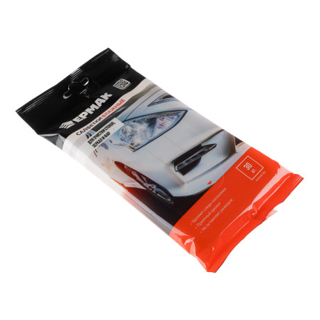 ЕРМАК Салфетки влажные 30шт, для стекол, зеркал и фар