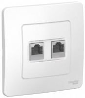 Systeme Electric BLANCA роз. комп. СУ 2 мест. бел. (пл.осн., RJ45, кат.5E) BLNIS045451 (10!)