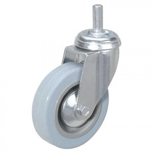 Колеса для уборочной тележки с штоком без резьбы, диаметр 50 мм, КОМПЛЕКТ 4 штуки, BRABIX, 605379