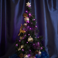 Feron Гирлянда-нить 200LED розовый, 20м, зелен.шнур 3м, IP20 контроллер CL06 32313