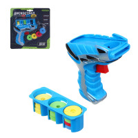 ИГРОЛЕНД Пистолет &quot;Дискострел&quot;, стреляет мягкими дисками, РР, 18,5х4х20,5 см, 2 цвета