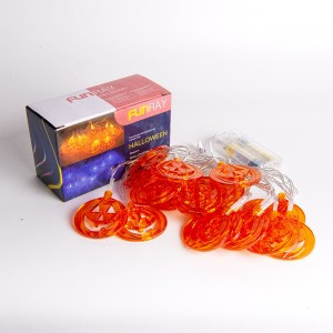 Гирлянда светодиодная "Halloween-3" тыква-Джек, 20LED, тепл. белый, 3м, 2xАА, Funray