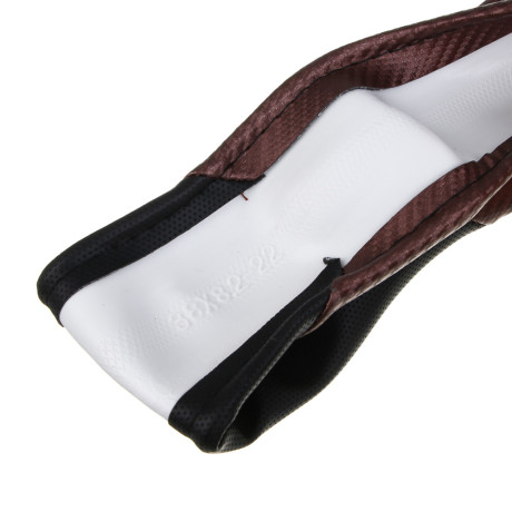 ЕРМАК Оплетка руля, Карбон - В, черная с коричневыми вставками, + красный, размер М, искусственная к