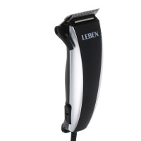 LEBEN Машинка для стрижки волос, 4 насадки: 3/6/9/12мм, питание 220В
