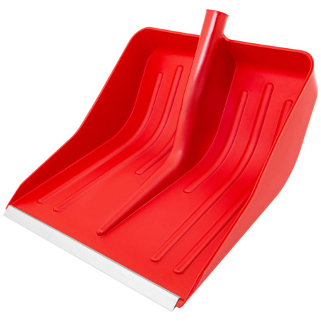 Лопата для уборки снега пластиковая, красная, 420 х 425 мм, без черенка, Сибртех