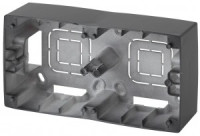 ЭРА 12 коробка-переходник ОУ для накл. монтажа 2 пост. роз. антрацит 12-6102-05 5448