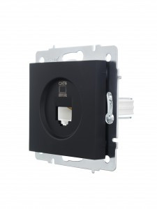 Lezard VESNA мех. роз. комп СУ 1 мест. черный бархат (140. RJ45) (корп. ABS) 742-4288-140