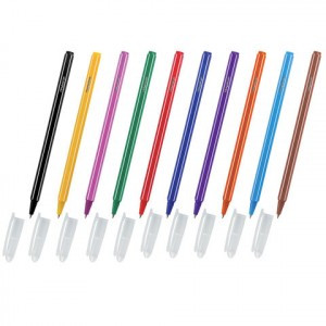 Ручки шариковые ПИФАГОР "Веселые зверята", НАБОР 10 шт., АССОРТИ, узел 0,7 мм, линия письма 0,35 мм,