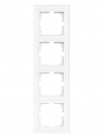 Lezard VESNA рамка акрил СУ 4 мест., верт., белая матовая 742-5380-154