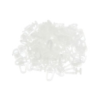Крючки для штор, 100 шт, POM, 2.6x1.3x0.9 см/шт., цвет прозрачный