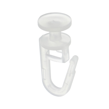 Крючки для штор, 100 шт, POM, 2.6x1.3x0.9 см/шт., цвет прозрачный