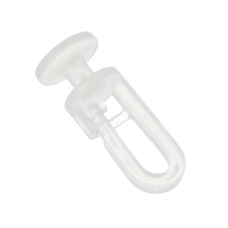 Крючки для штор, 100 шт, POM, 2.6x1.3x0.9 см/шт., цвет прозрачный