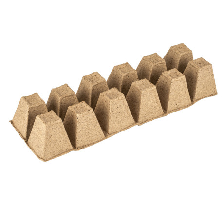 Кассета для рассады, 310 х 100 х 50 мм, 12 ячеек, торфяная, 5 шт,