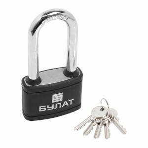 Замок навесной БУЛАТ ВС 365-01 ПЛ чугунный в пластике 5кл. d=9мм (36,6)