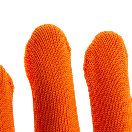 Перчатки Нейлон, ПВХ точка, 13 класс, оранжевые, XL