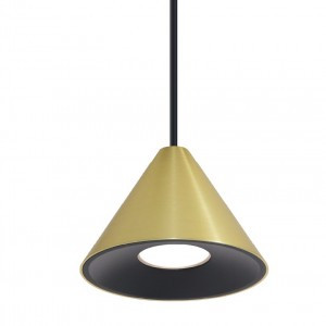 WOLTA св-к подвесной BELLO под лампу GU10 черный/золото D115x84 IP20 WSL-GU10/P08G