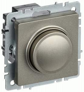 IEK BRITE мех. диммер СУ 1 мест. (600Вт) СС10-1-0-БрШ пластик шампань BR-D20-0600-K37