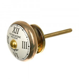 Ручка металлическая для мебели Часы бел/золотой (в кор 6 шт, цена за шт) BLUMEN HAUS