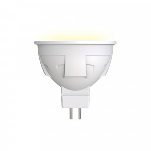 Uniel ЯРКАЯ MR16 GU5.3 220V 6W(500lm 110°) 3000K 2K матовая 50x55 термопл LED-JCDR 6W/WW/GU5.3/FR РФ