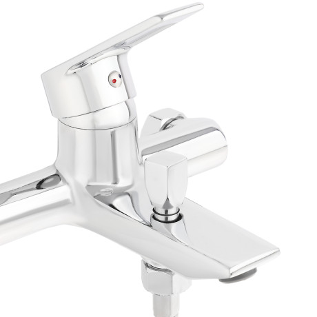 СоюзКран Смеситель для ванны с душем, короткий излив, керам. картридж 35мм, хром, цинк, SK07-M105