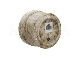 МЕЗОНИНЪ АВРОРА роз компьютерная RJ45, дворцовый мрамор GE70342-19