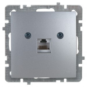 Nilson TOURAN мех. роз. компьют. СУ 1 мест. серебро (RJ45) 24130444