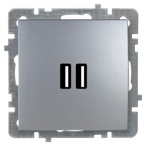 Nilson TOURAN-ALEGRA-THOR мех. роз. USB (зарядка 2,1А, 2 порта),  , серебро 24130481