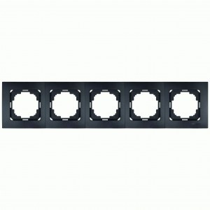 Nilson TOURAN  рамка СУ 5 мест. матовый черный 24380095