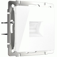 Werkel мех. роз. СУ 1 мест. Ethernet RJ-45 (cat.6A) экранированная (белый) W5120101