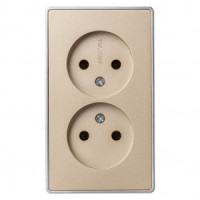 Smartbuy Сириус роз. ОУ 2 мест. 16А шампань SBE-07с-16-S2-N