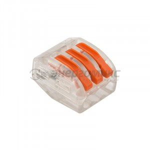 REXANT клеммная колодка (СМК) с рычагом 3-проводная (0,08-2,5(4)мм) прозр. цена за шт (50!) 07-52