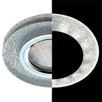 Ecola LD1650 MR16 GU5.3 св-к Стекло Круг подсветка 4K Серебяный блеск/Хром 25x95 SS1650EF (10!)