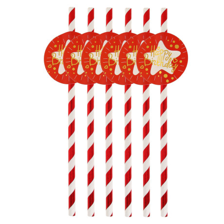 FNtastic Трубочки для напитков с фольгированным декором, бумага, 20 см