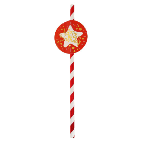 FNtastic Трубочки для напитков с фольгированным декором, бумага, 20 см