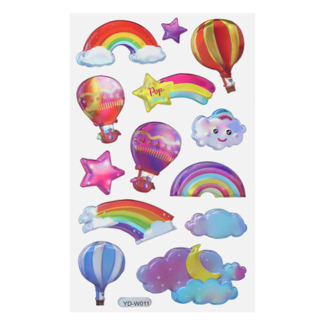 Fntastic Набор наклеек декоративных, 23x11 см, объемные, перламутровые, 10 дизайнов