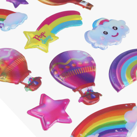 Fntastic Набор наклеек декоративных, 23x11 см, объемные, перламутровые, 10 дизайнов